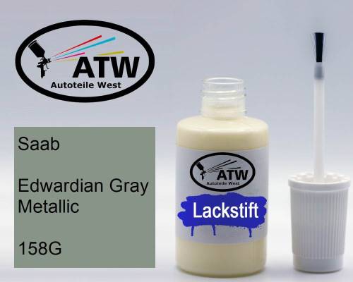 Saab, Edwardian Gray Metallic, 158G: 20ml Lackstift, von ATW Autoteile West.